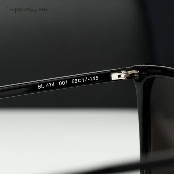 Saint Laurent Men Sunglasses Black Square SL474 001 BRAND NEW - Picture 6 of 13